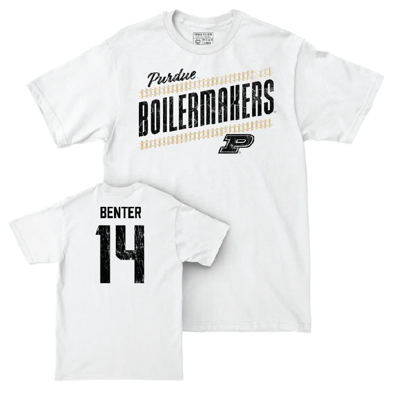 Breathable T-Shirt-Men's Basketball White Slant Comfort Colors Tee   - Jack Benter