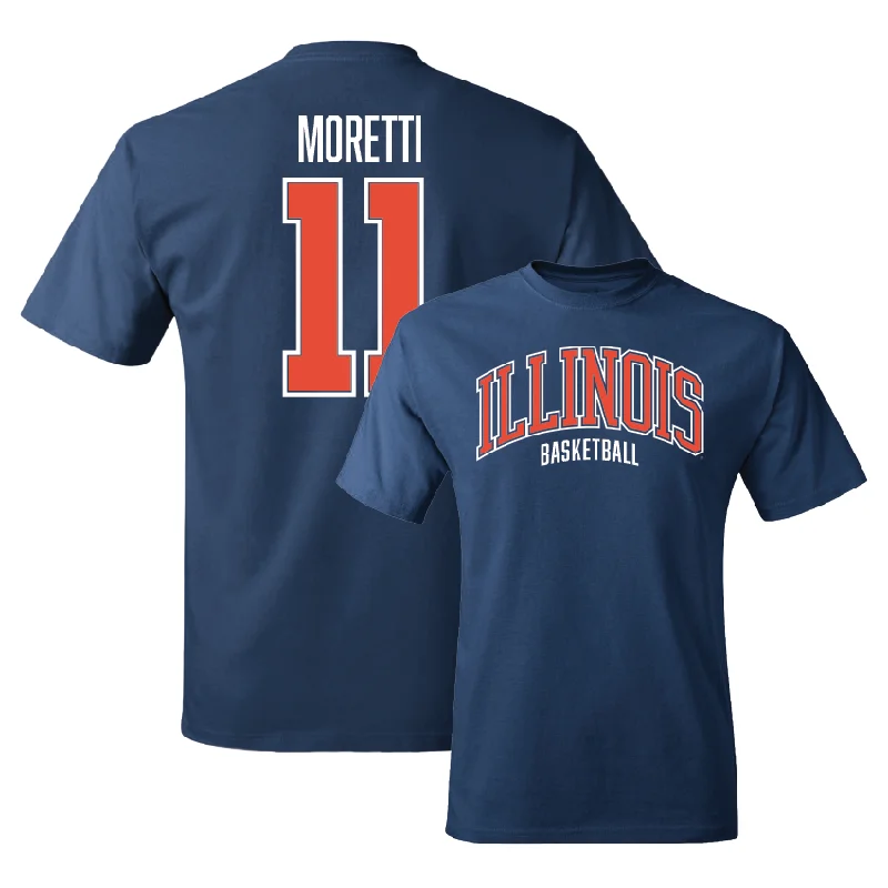 T-Shirt for Couples-Navy Illinois Arch Tee  - Niccolo Moretti