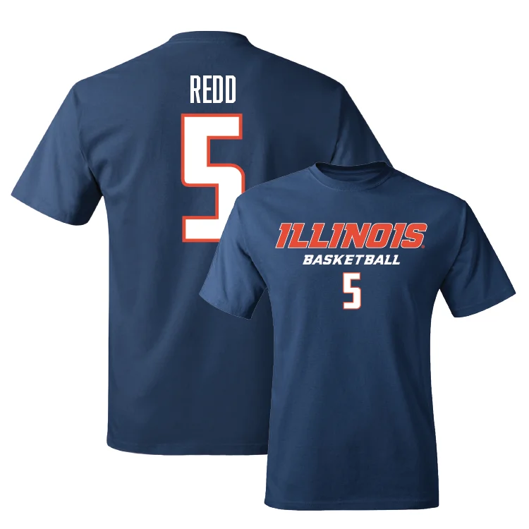 T-Shirt with Unique Designs-Navy Illinois Classic Tee - AJ Redd #5