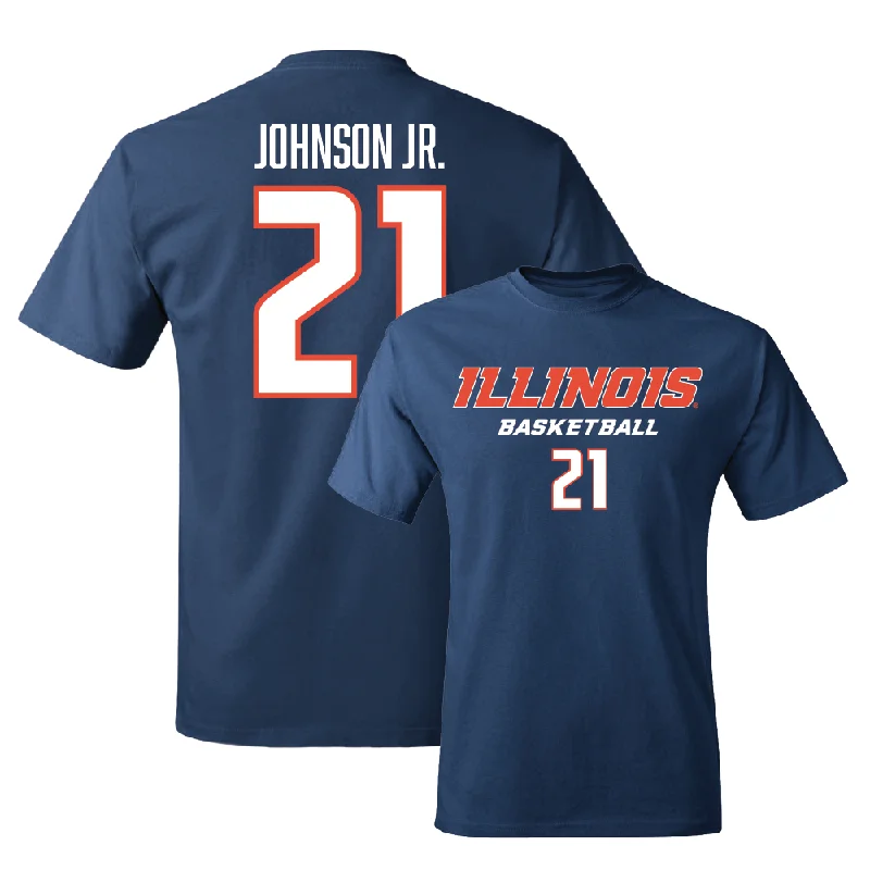 High-Quality T-Shirt-Navy Illinois Classic Tee  - Morez Johnson Jr.