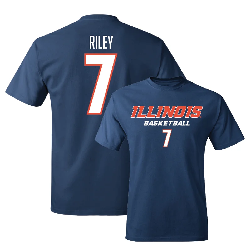 Short Sleeve T-Shirt-Navy Illinois Classic Tee  - Will Riley