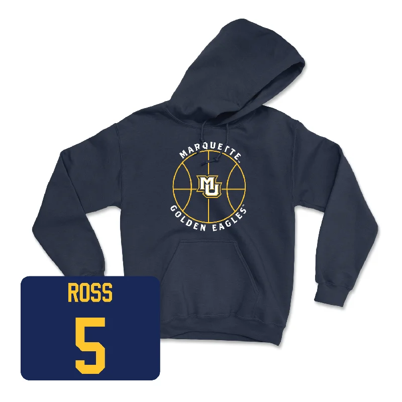 Hoodie for Spring-Navy Men's Basketball Hardwood Hoodie - Cameron Brown