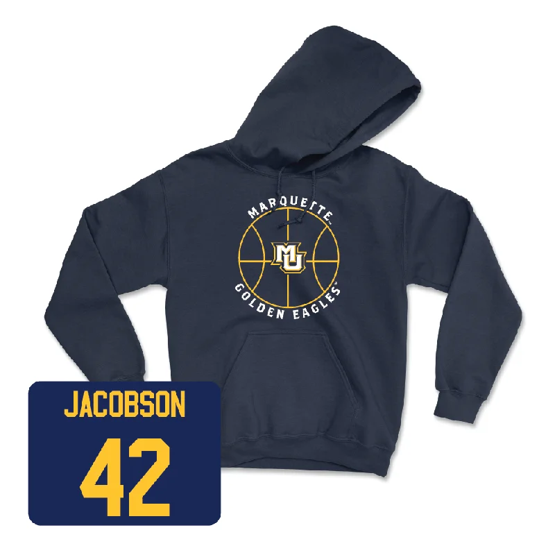 Cozy Hoodie-Navy Men's Basketball Hardwood Hoodie  - Luke Jacobson