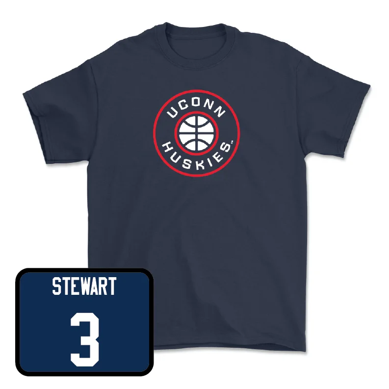 Inspirational T-Shirt-Navy Men's Basketball Hardwood Tee - Jaylin Stewart