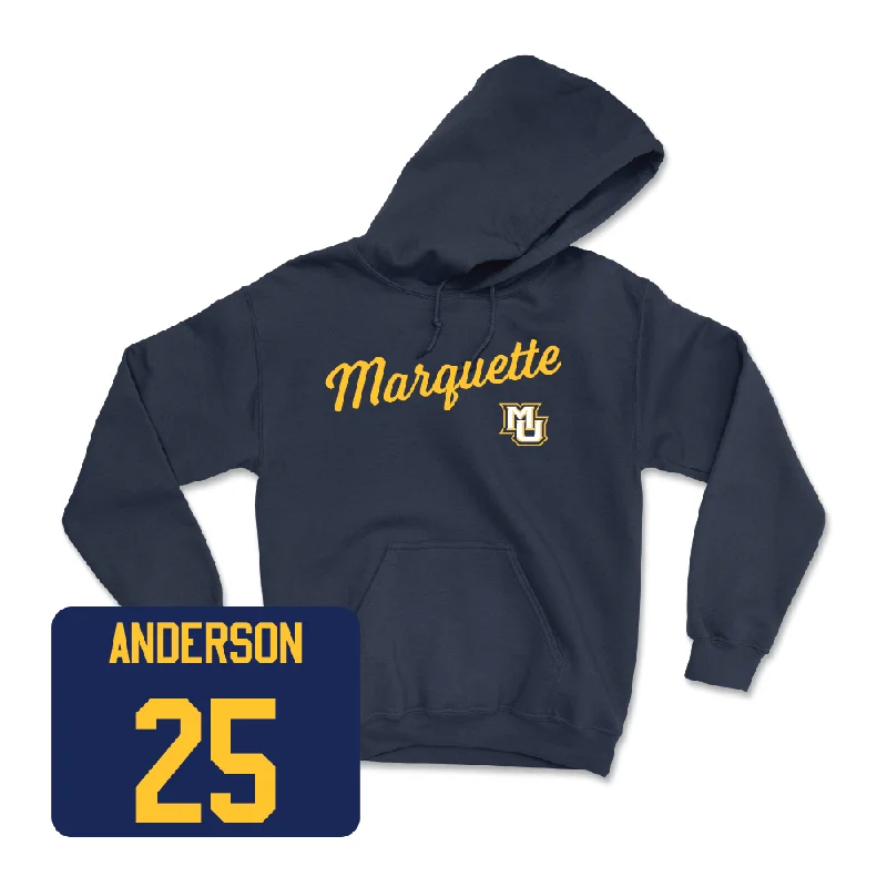 Vintage Hoodie-Navy Men's Basketball Script Hoodie  - Jack Anderson