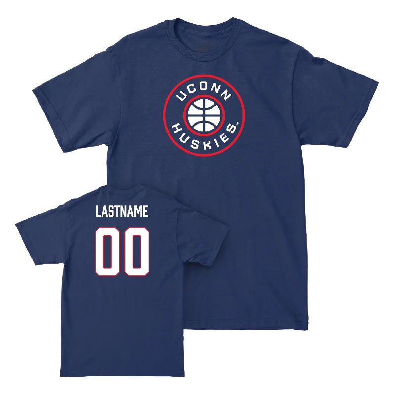 T-Shirt for Special Occasions-Navy Women's Basketball Hardwood Tee - Ashlynn Shade