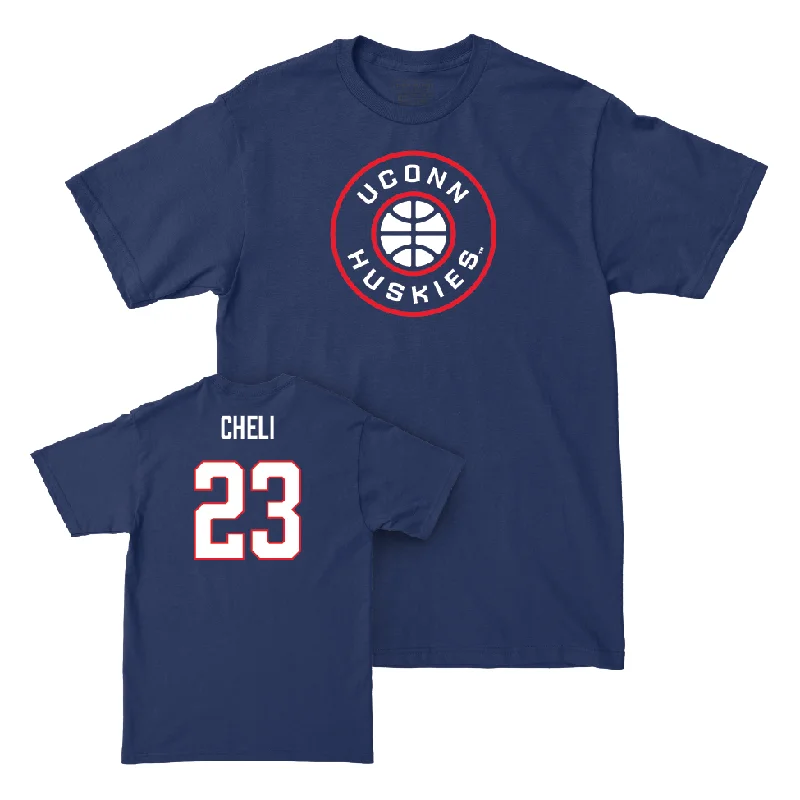 T-Shirt for Movie Lovers-Navy Women's Basketball Hardwood Tee  - Morgan Cheli