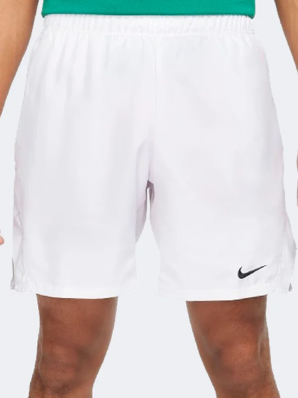 Denim Shorts-Nike Court Df Victory Men Tennis Short White/Black