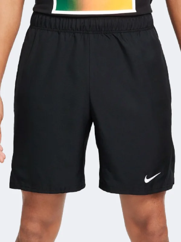 Stretch Fit Workout Shorts-Nike Nikecourt Victory Men Tennis Short Black/White