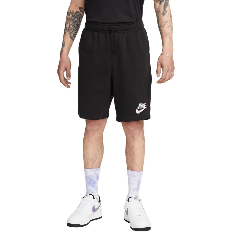 Logo Printed Shorts-Nike NK Club+ Ft Shorts Black