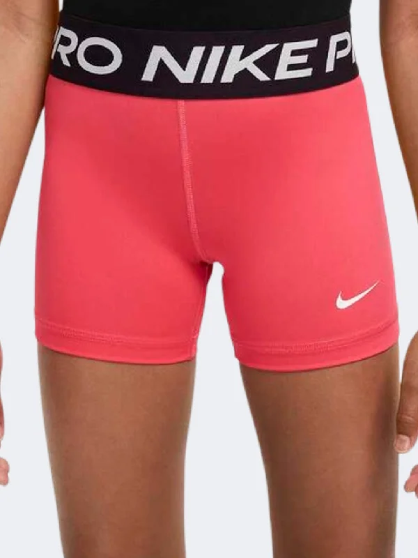 Quick-Dry Shorts-Nike Pro Girls Lifestyle Short Aster Pink/White