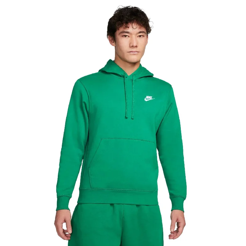 Hoodie with Artistic Prints-Nike SB Club Pullover Hoodie Malachite Green