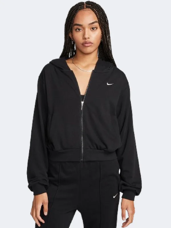 Hoodie for Movie Lovers-Nike Sportswear Chill Terry Women Lifestyle Hoody Black/Sail