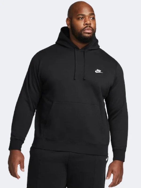 Hoodie for Night Out-Nike Sportswear Club Fleece Men Lifestyle Hoody Black/White