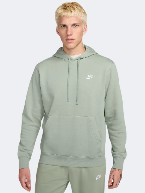 Hoodie for Game Day-Nike Sportswear Club Men Lifestyle Hoody Jade Horizon/White