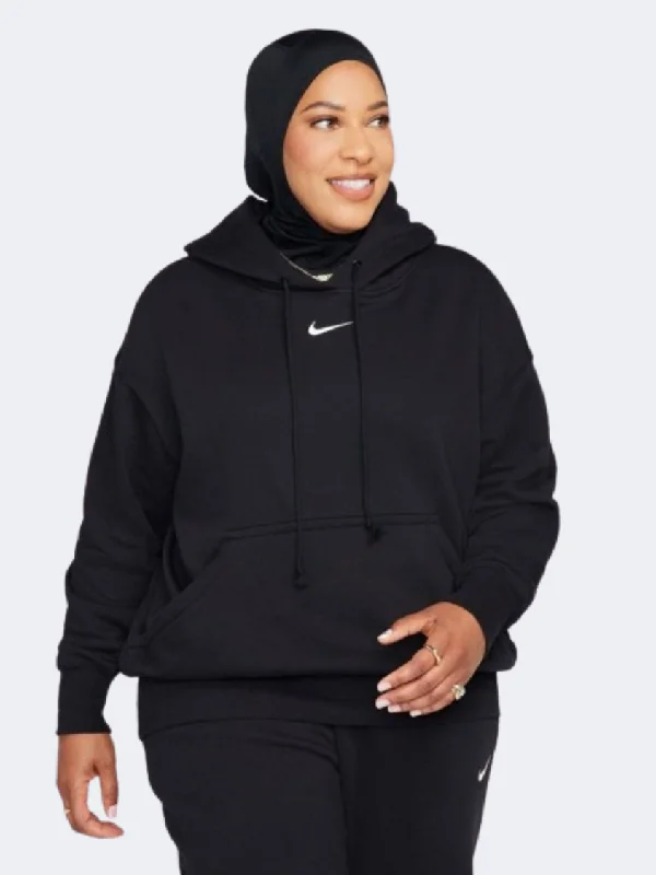 Hoodie for Fundraisers-Nike Sportswear Phoenix Fleece Women Lifestyle Hoody Black/Sail