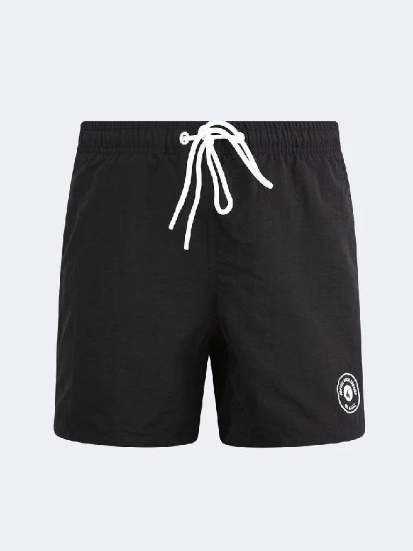 Colorful Shorts-Oil And Gaz Confortable Men Beach Swim Short Black