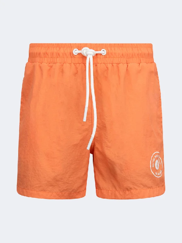 Lightweight Cargo Shorts-Oil And Gaz Plain Kids-Boys Swim Short Orange