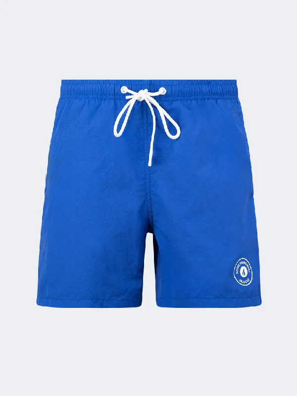 Youth Shorts-Oil And Gaz Quick Drying Men Swim Short Blue