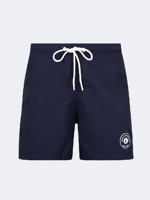 Baby Shorts-Oil And Gaz Quick Drying Men Swim Short Navy