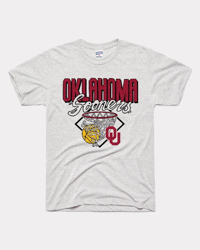 Camo T-Shirt-Oklahoma Sooners Nothing But Net Ash Grey T-Shirt