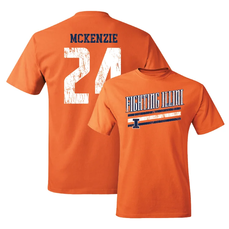 T-Shirt for Fall-Orange Slant Tee - Adalia McKenzie #24