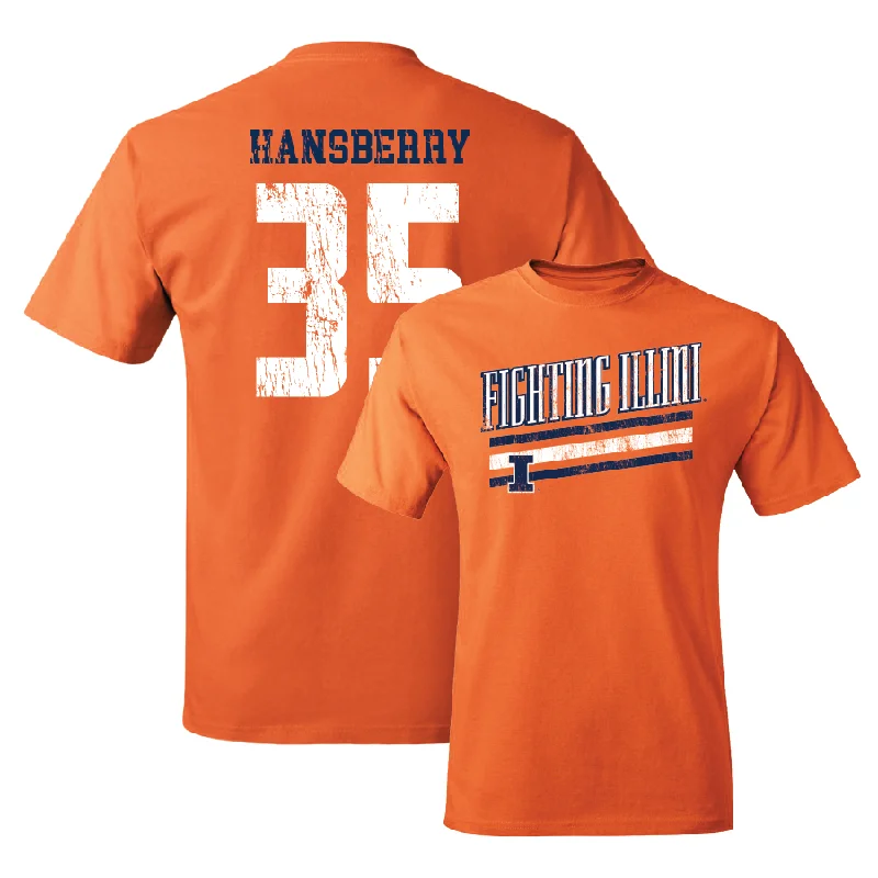 Bright Colored T-Shirt-Orange Slant Tee - Amani Hansberry #35