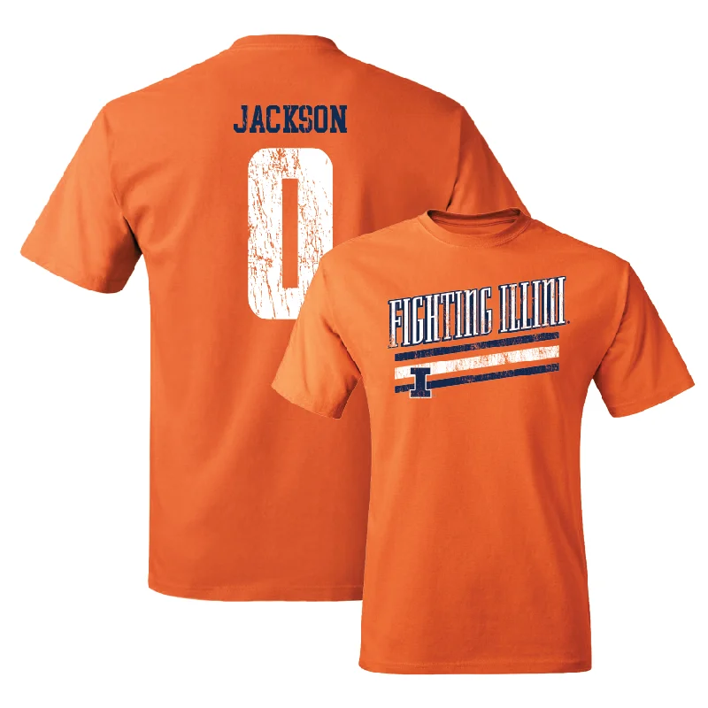 T-Shirt for Holidays-Orange Slant Tee - Camille Jackson