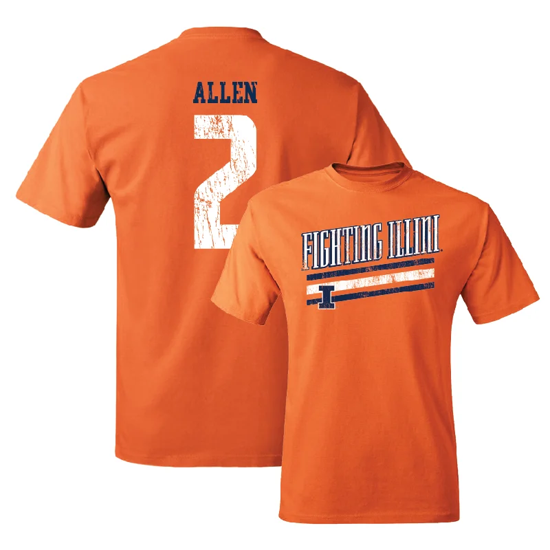 T-Shirt for Athletes-Orange Slant Tee - Cori Allen