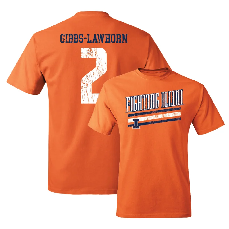 T-Shirt for Athletes-Orange Slant Tee  - Dra Gibbs-Lawhorn