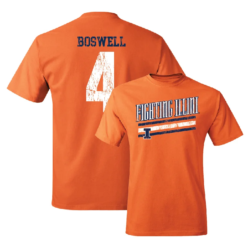 Custom T-Shirt with Name-Orange Slant Tee  - Kylan Boswell