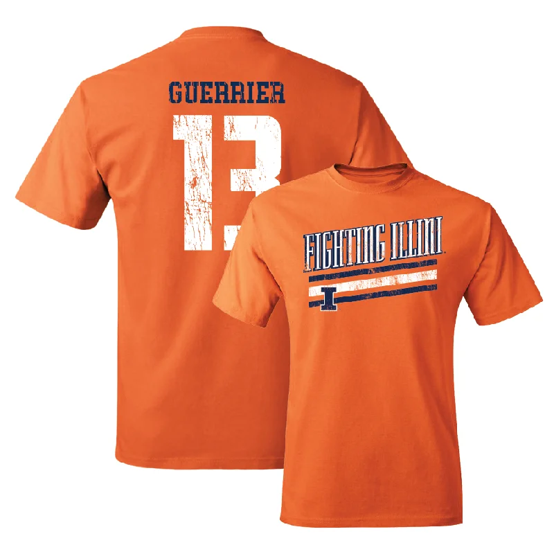 Lightweight T-Shirt-Orange Slant Tee - Quincy Guerrier