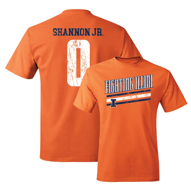 T-Shirt for Schools-Orange Slant Tee - Terrence Shannon Jr. #0