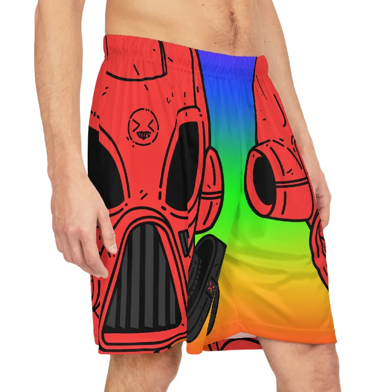 Running Shorts for Men-Pride Alien Visitor Cyborg Basketball Shorts (AOP)