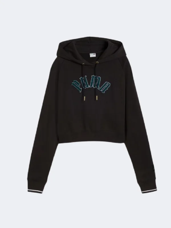 Custom Hoodie for Events-Puma Classics Play Paris Women Lifestyle Hoody Black