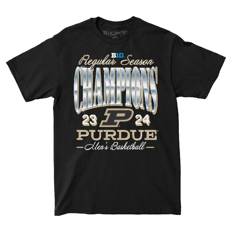 T-Shirt for Family-Purdue MBB Regular Season Champions Streetwear T-Shirt by Retro Brand