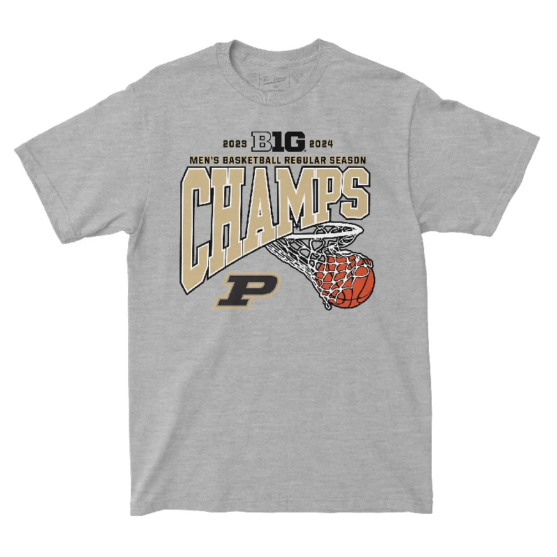 T-Shirt with Cute Graphics-Purdue MBB Regular Season Champions T-Shirt by Retro Brand