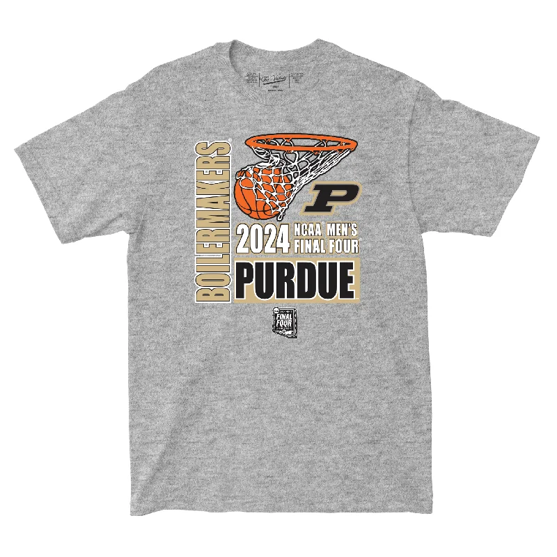 Matching T-Shirt-Purdue MBB 2024 Final Four Vintage Sport Grey T-shirt by Retro Brand