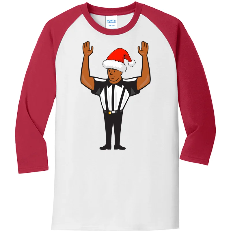 Custom Charity T-Shirt-Referee with Santa Hat T-Shirt