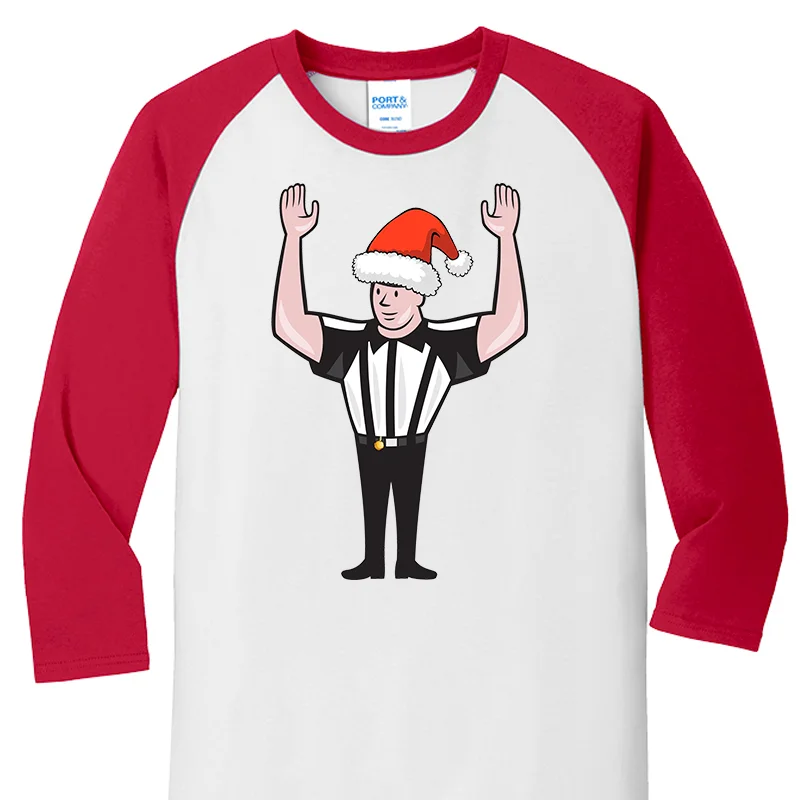 T-Shirt with Hobbies and Interests-Referee with Santa Hat T-Shirt