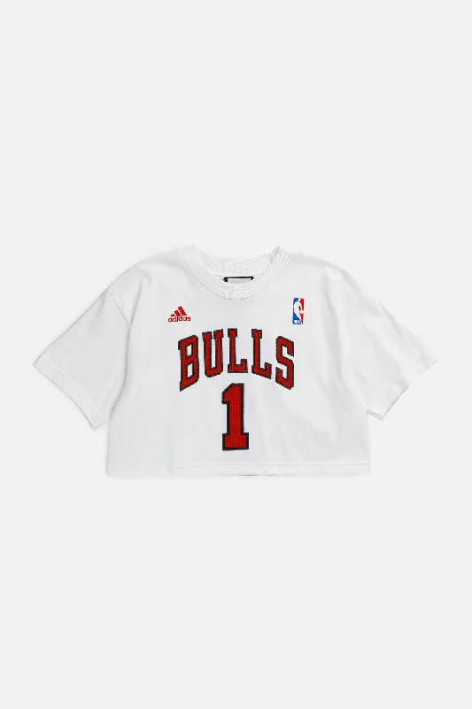 Customizable T-Shirt for Groups-Rework Chicago Bulls NBA Crop Tee - XS