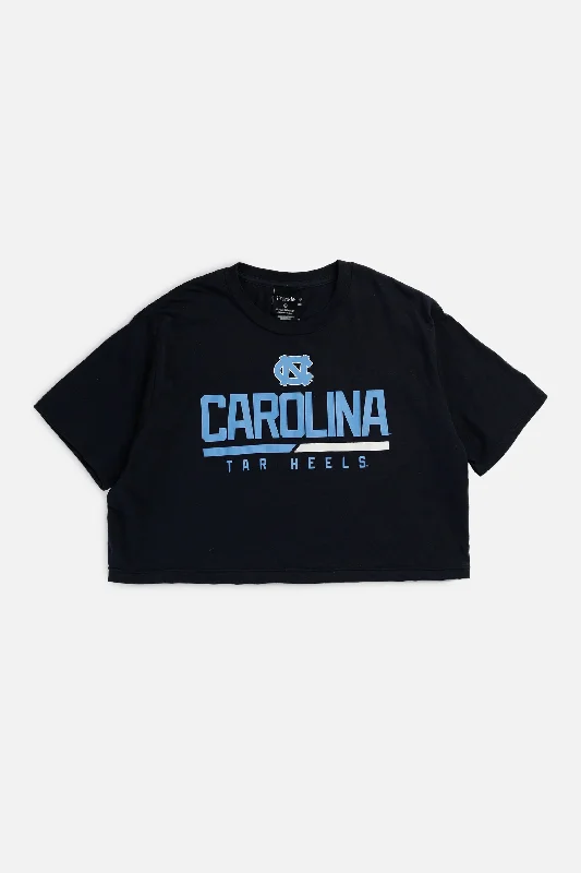 Matching T-Shirt-Rework North Carolina Tar Heels NCAA Crop Tee - XL