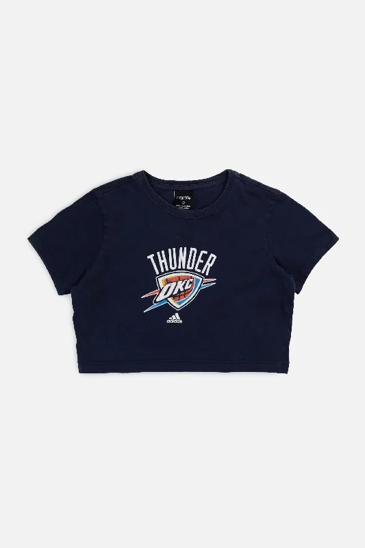 T-Shirt for Weekends-Rework Oklahoma City Thunder NBA Crop Tee - S