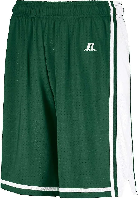 Hiking Shorts-Russell 4B2VTM Legacy Basketball Shorts - Dark Green White