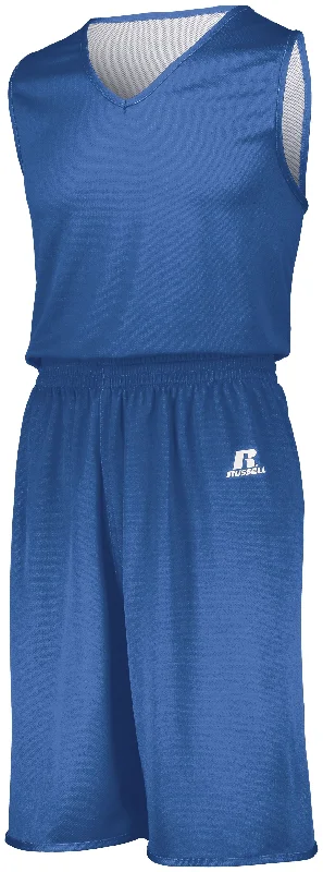 Shorts for Workouts in the Gym-Russell Women's Undivided Solid Single Ply Reversible Shorts