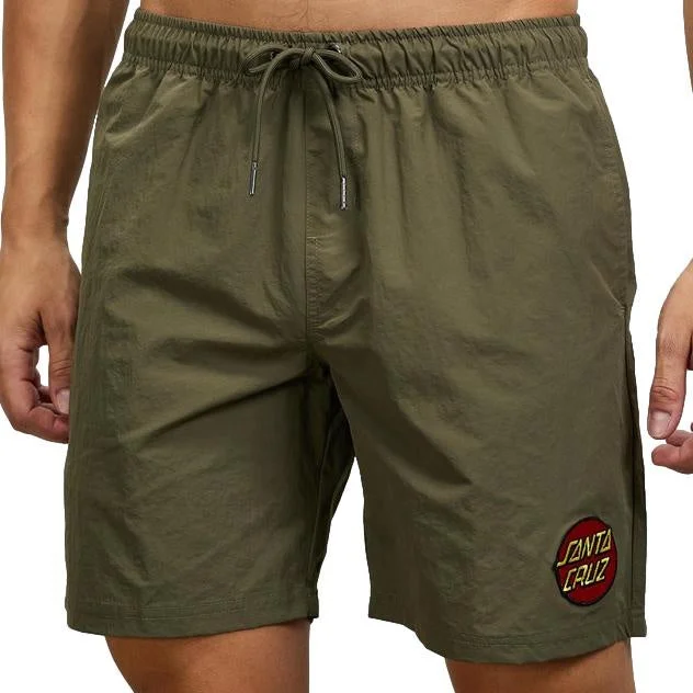 Cargo Shorts for Men-Santa Cruz Classic Dot Cruzier Beach Shorts Green