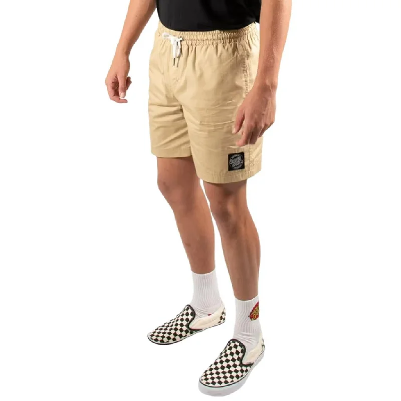 Cool Beach Shorts-Santa Cruz MFG Dot Mens Beach Short Tan