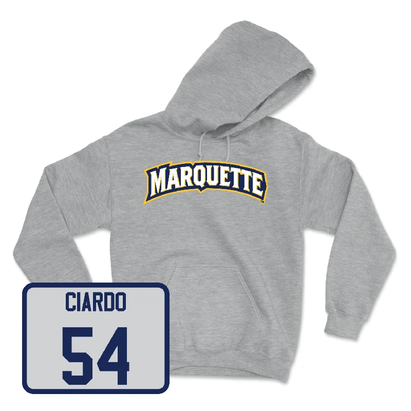 Custom Couple Hoodie-Sport Grey Men's Basketball Wordmark Hoodie - Ben Gold