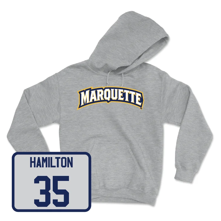 Hoodie with Inspirational Quote-Sport Grey Men's Basketball Wordmark Hoodie - Caedin Hamilton