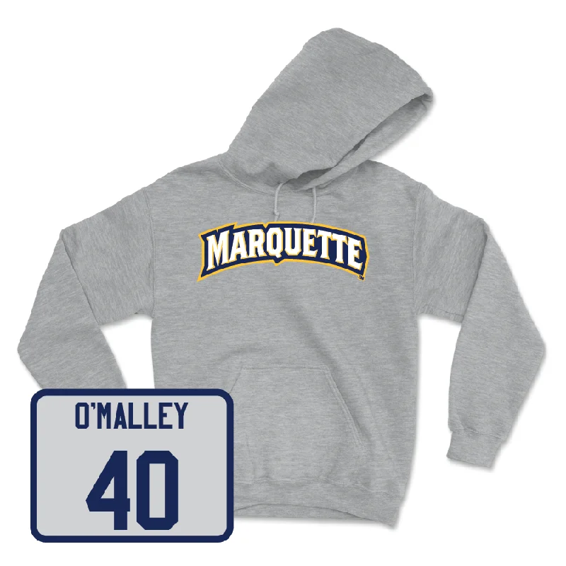 Hoodie with Bright Colors-Sport Grey Men's Basketball Wordmark Hoodie - Casey O'Malley